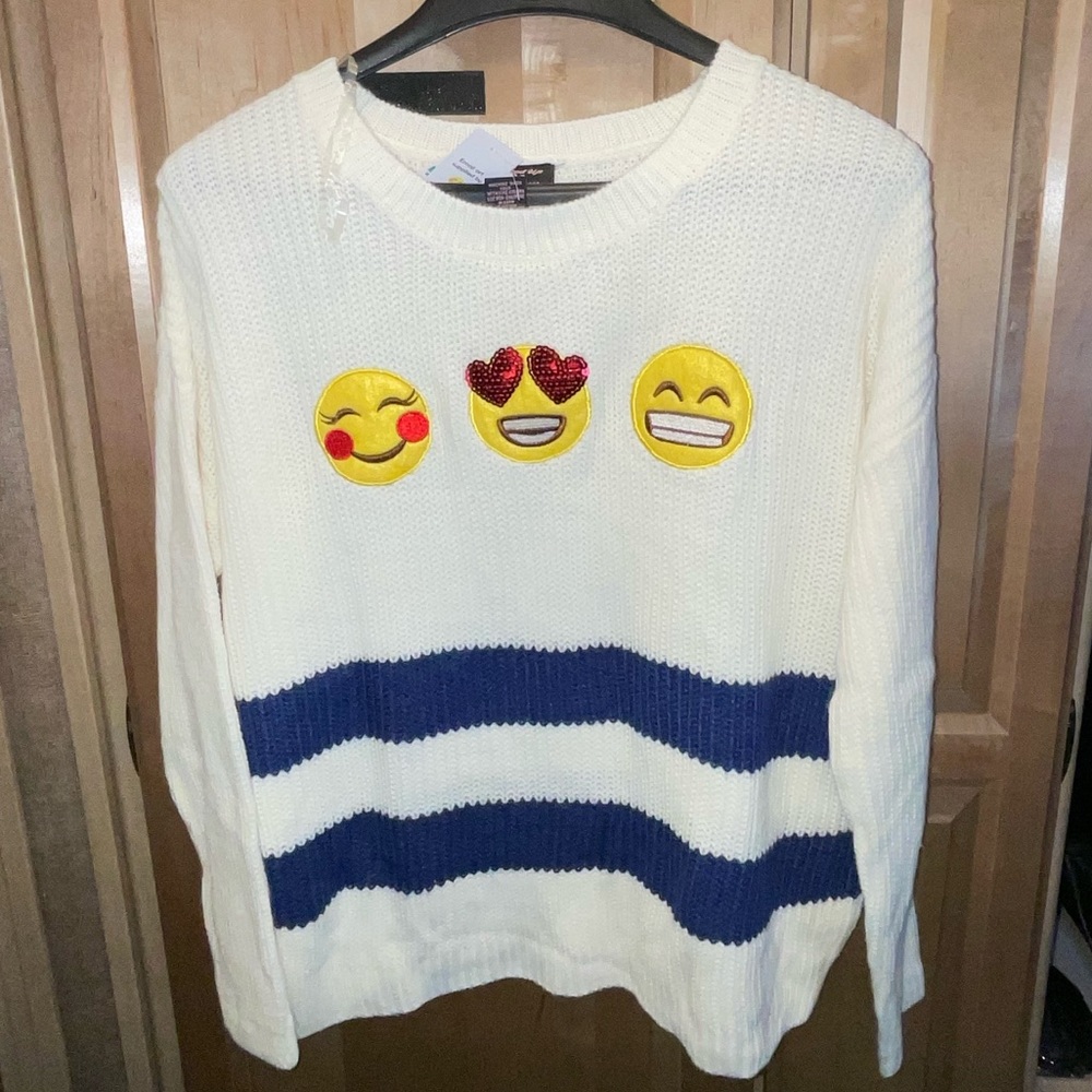 Hooked Up by I.O.T Emoji sweater Large